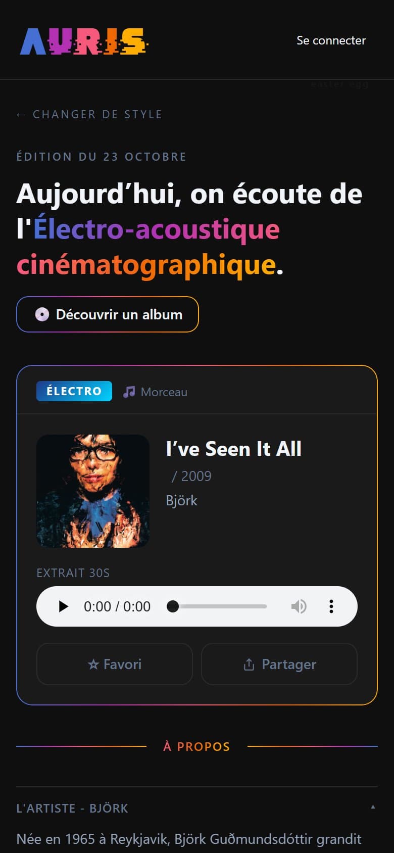 La découverte du jour sur mobile